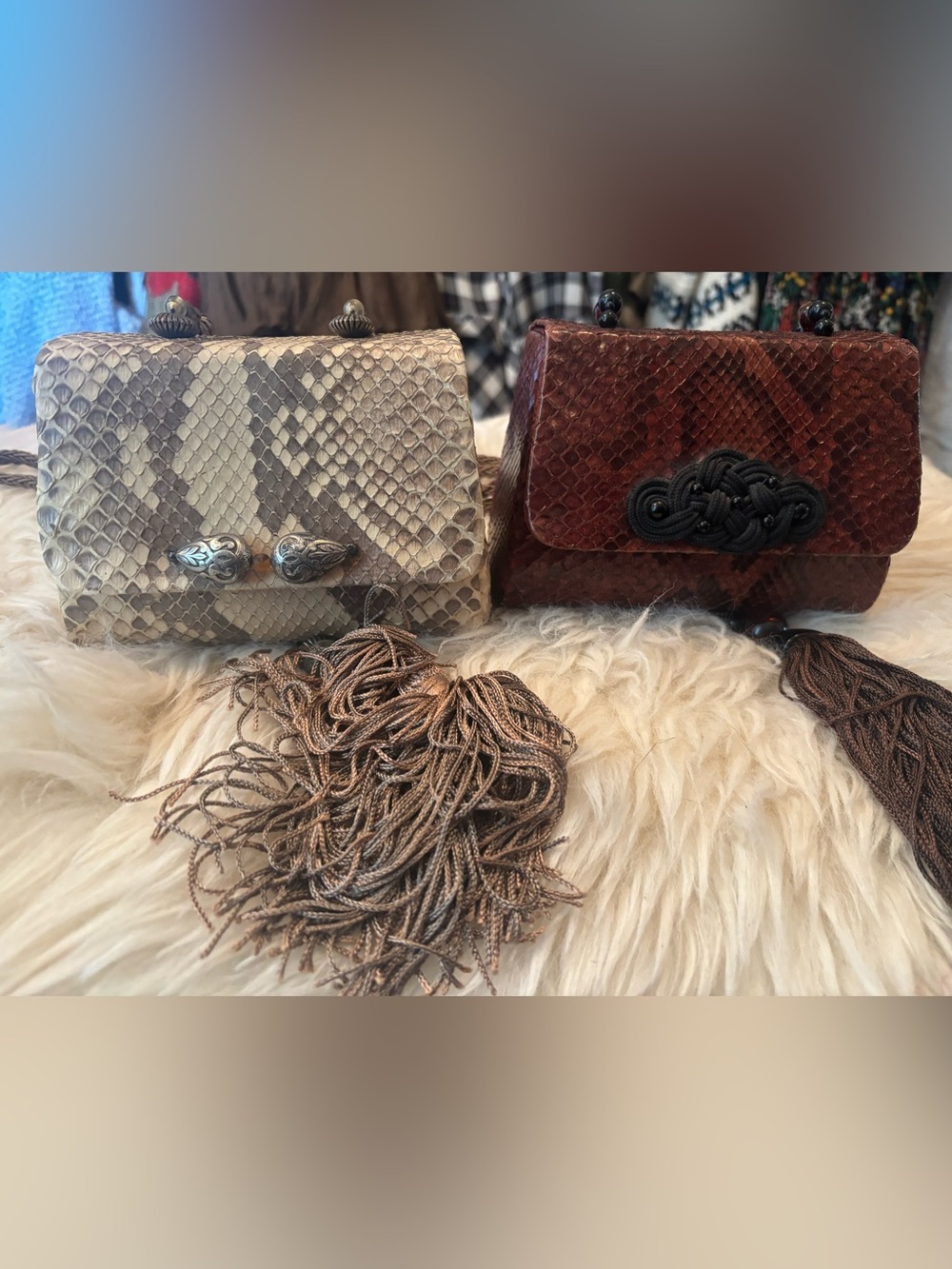 Rafael Sanchez vintage python crossbody